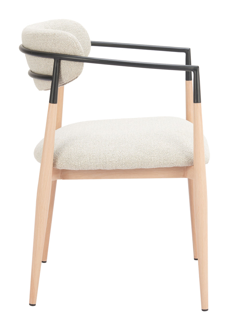 Equinox Dining Chair (Set of 2) Oyster Gray & Natural