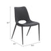 Desi Armless Dining Chair (Set of 2) Black