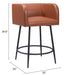 Horbat Counter Stool (Set of 2) Brown