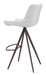 Aki Barstool (Set of 2) White & Walnut