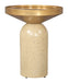 Cendre Side Table Gold & Beige