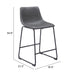 Smart Counter Stool (Set of 2) Charcoal