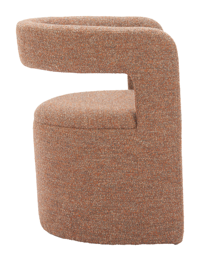 Atria Accent Chair & Ottoman Tawny Brown