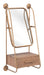 Peralta Mirror Shelf Brass & Brown