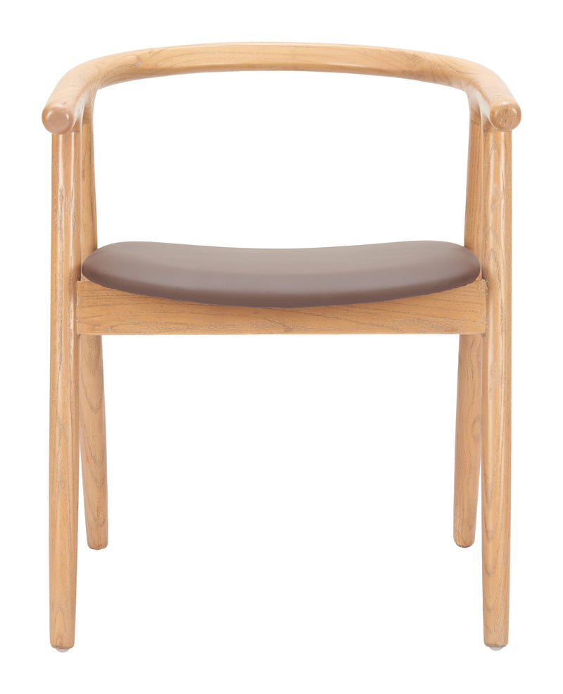 Peker Dining Chair (Set of 2) Brown & Natural