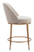 Nordhavn Swivel Counter Stool Beige & Gold