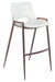 Desi Barstool (Set of 2) White & Walnut