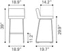 Pago Barstool (Set of 2) Brown