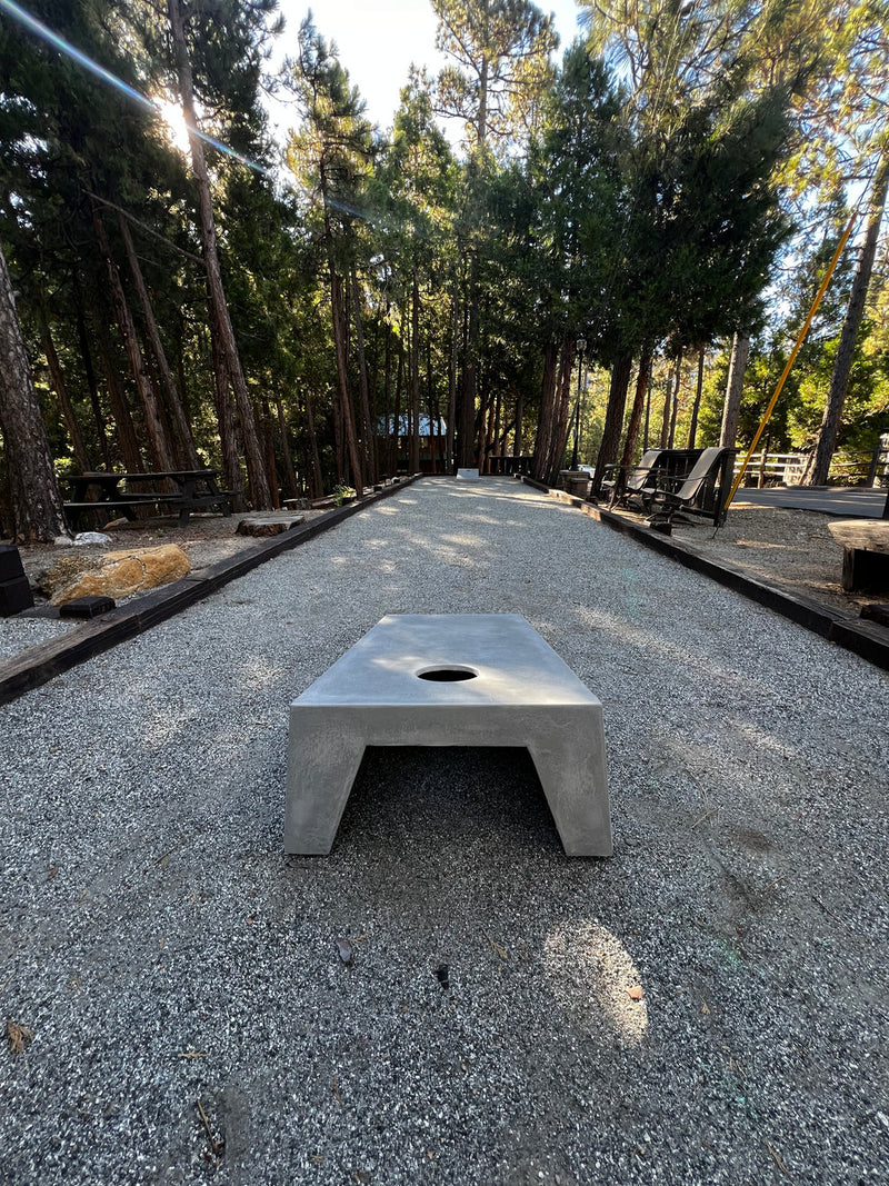Concrete Cantilever Modern Cornhole Board