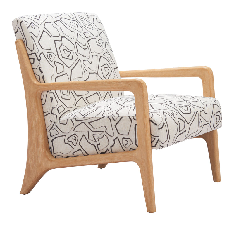 Runa Accent Chair Beige & Natural