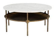 Bild Coffee Table White & Brass
