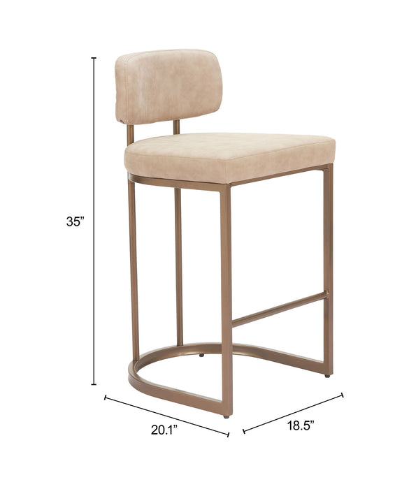 Velar Counter Stool (Set of 2) Beige