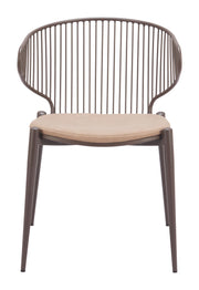 Silues Dining Chair (Set of 2) Taupe & Brown