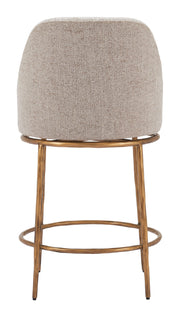 Nordhavn Swivel Counter Stool Beige & Gold