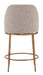 Nordhavn Swivel Counter Stool Beige & Gold