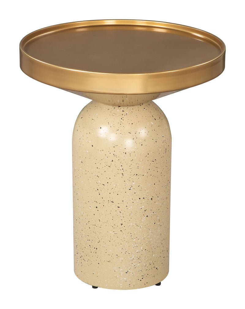 Cendre Side Table Gold & Beige
