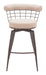 Saku Swivel Barstool Beige & Brown