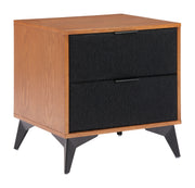 Zarif Nightstand Black & Walnut
