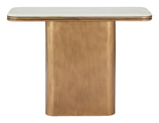 Cher Console Table White & Brass