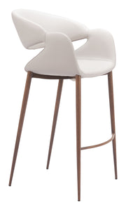 Limay Barstool Beige & Walnut