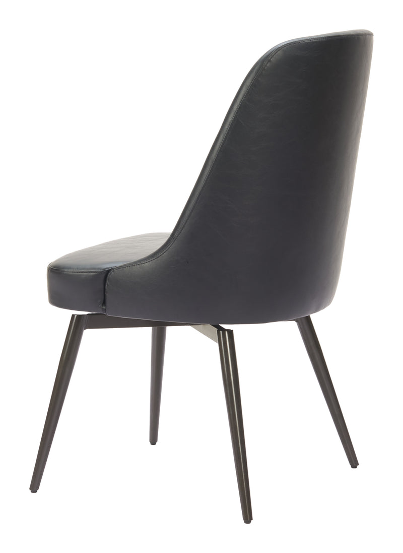 Keppel Swivel Dining Chair (Set of 2) Black