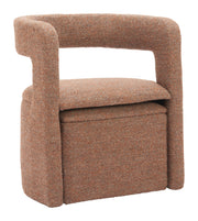 Atria Accent Chair & Ottoman Tawny Brown