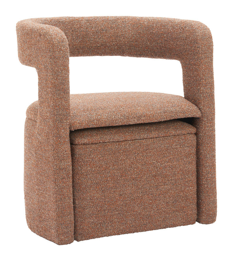 Atria Accent Chair & Ottoman Tawny Brown