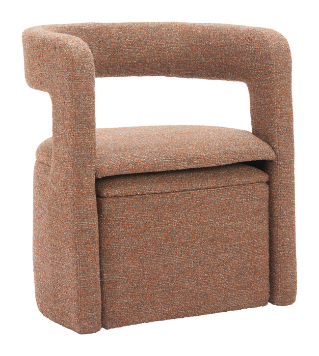 Atria Accent Chair & Ottoman Tawny Brown