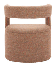 Atria Accent Chair & Ottoman Tawny Brown
