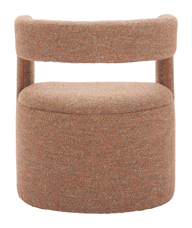 Atria Accent Chair & Ottoman Tawny Brown