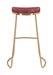 Bree Barstool (Set of 2) Burgundy & Gold