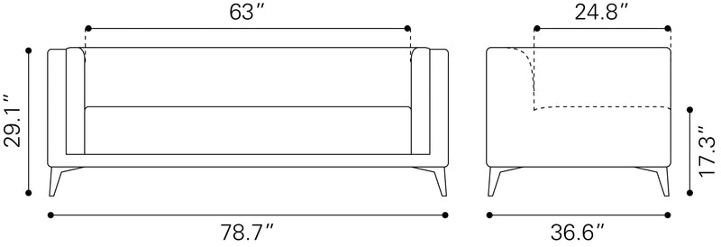 Punta Cana Sofa Leonardo Snow