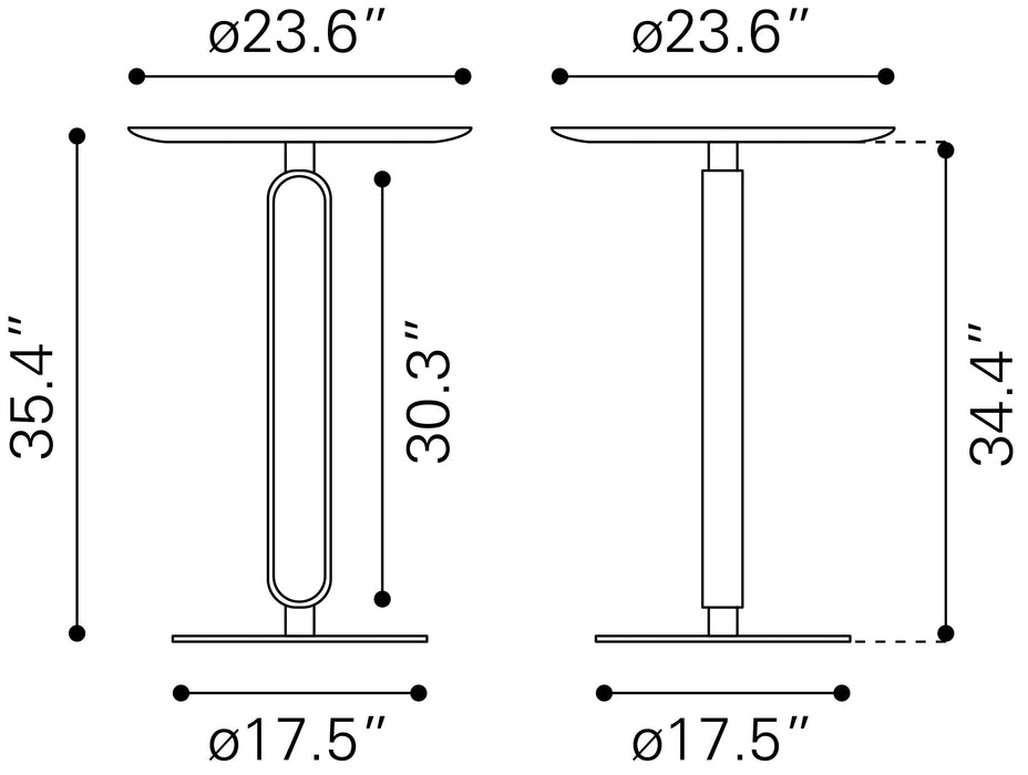 Derry Counter Table Black