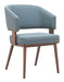 Poise Dining Chair Azure Gray & Walnut