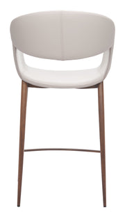 Limay Counter Stool Beige & Walnut