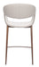 Limay Counter Stool Beige & Walnut