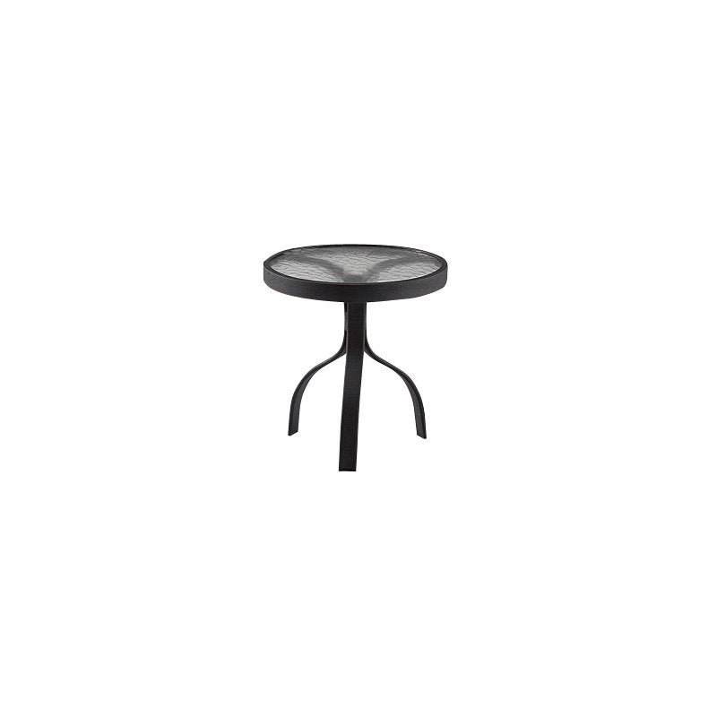 Deluxe Round Side Table Tables in Aluminum with Acrylic Top