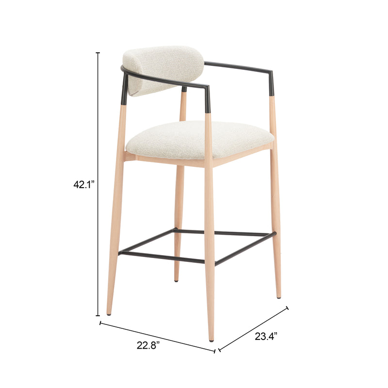 Equinox Barstool Oyster Gray & Natural