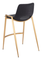 Desi Counter Stool (Set of 2) Black & Gold