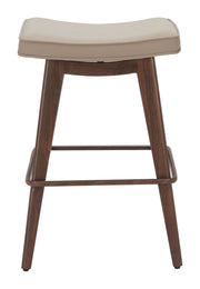 Divat Counter Stool (Set of 2) Beige & Walnut