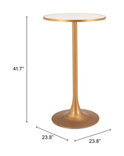 Bite Bar Table Beige & Gold