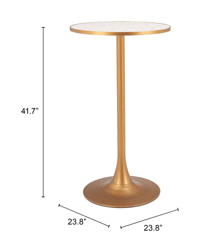 Bite Bar Table Beige & Gold