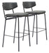 Charon Barstool (Set of 2) Vintage Black