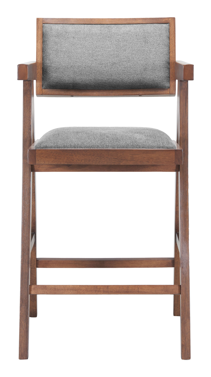 Delhi Counter Stool (Set of 2) Gray & Walnut