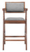 Delhi Counter Stool (Set of 2) Gray & Walnut