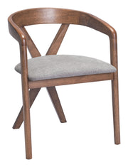 Cairo Dining Chair Dove Gray & Walnut