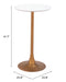 Auray Bar Table White & Gold