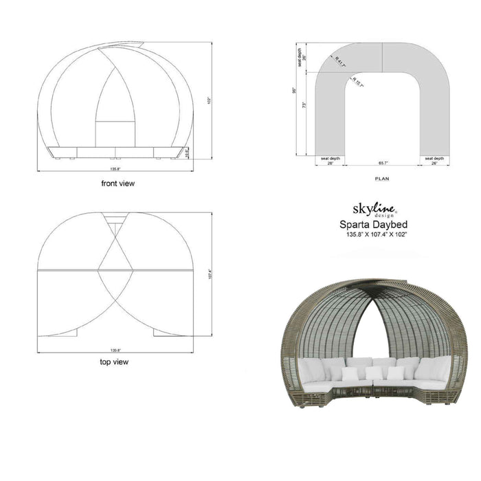 Sparta Daybed with Sunbrella Cushion