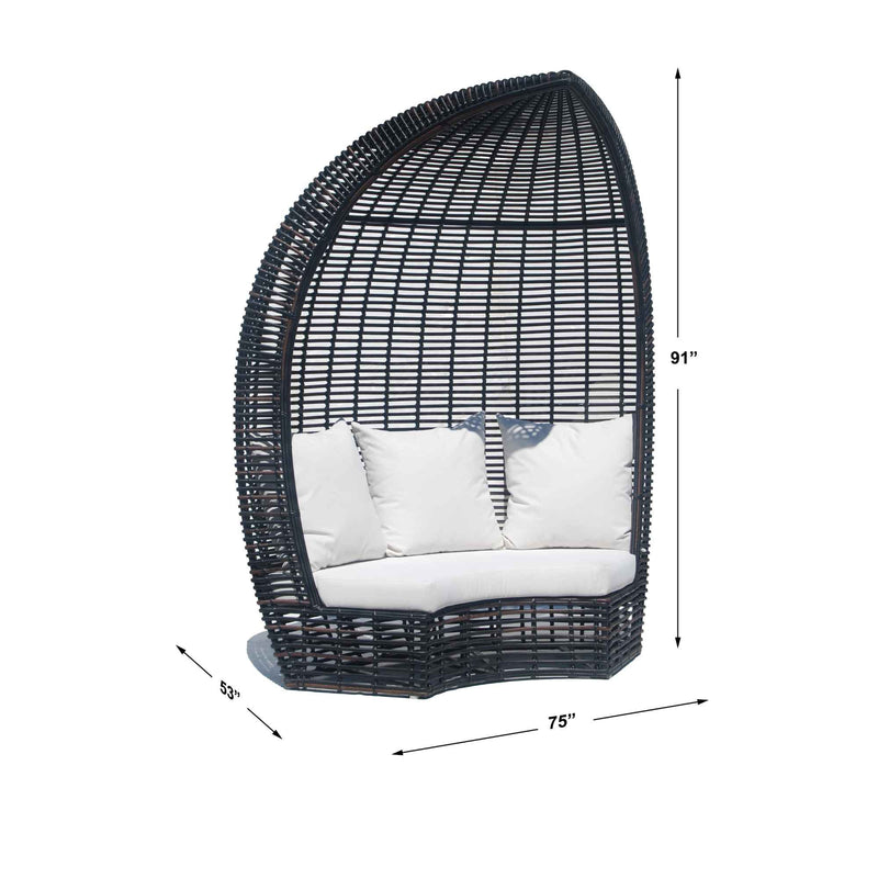 Halo Wing Chair with Sunbrella Cushions