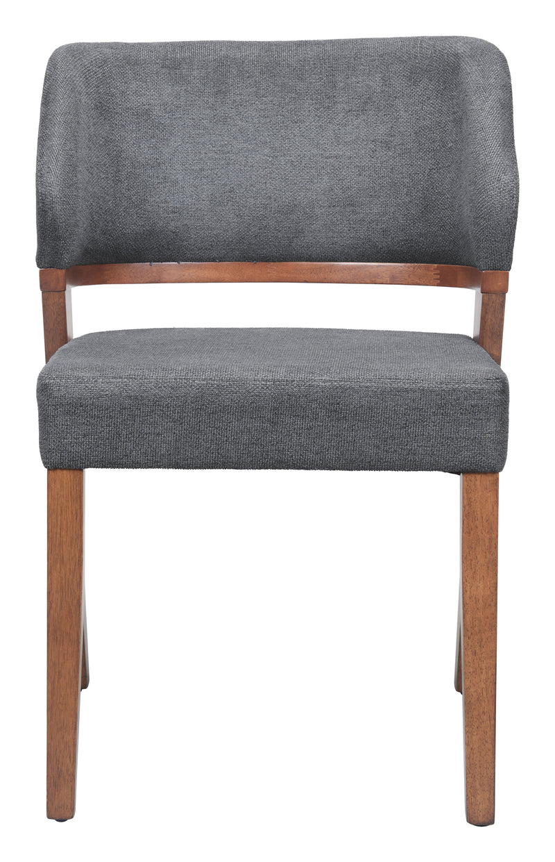 Sunobu Dining Chair (Set of 2) Azure Gray & Walnut